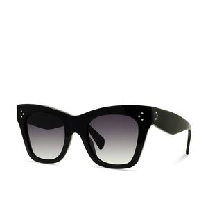Celine 50mm Polarized Square Sunglasses in Black Grey